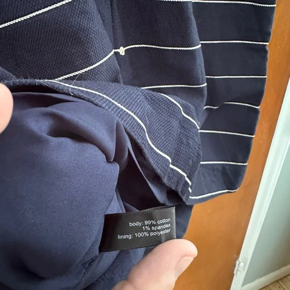 The Limited Navy and Cream Striped Midi Dress - Picture 5 of 6